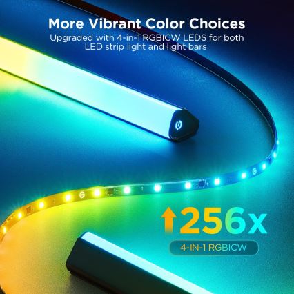 Govee - KOMPLEKTAS 2x Backlight TV 55-65" SMART LED foninis apšvietimas RGBICW Wi-Fi