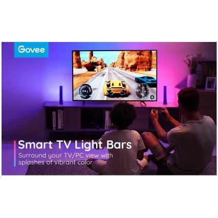 Govee - KOMPLEKTAS 2x Flow Plus SMART LED TV & Gaming - RGBICWW Wi-Fi