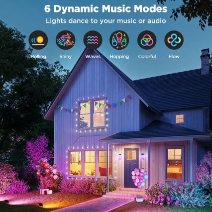 Govee - Komplektas 4 vnt. LED RGBICWW reguliuojamas prožektorius LED/24W/230V IP66 Matter Wi‑Fi