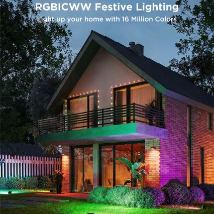Govee - Komplektas 4 vnt. LED RGBICWW reguliuojamas prožektorius LED/24W/230V IP66 Matter Wi‑Fi