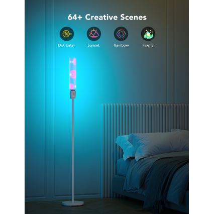 Govee - LED pritemdomas toršeras CYLINDER SMART RGBICWW 2200-6500K