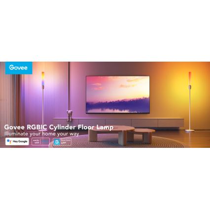Govee - LED pritemdomas toršeras CYLINDER SMART RGBICWW 2200-6500K