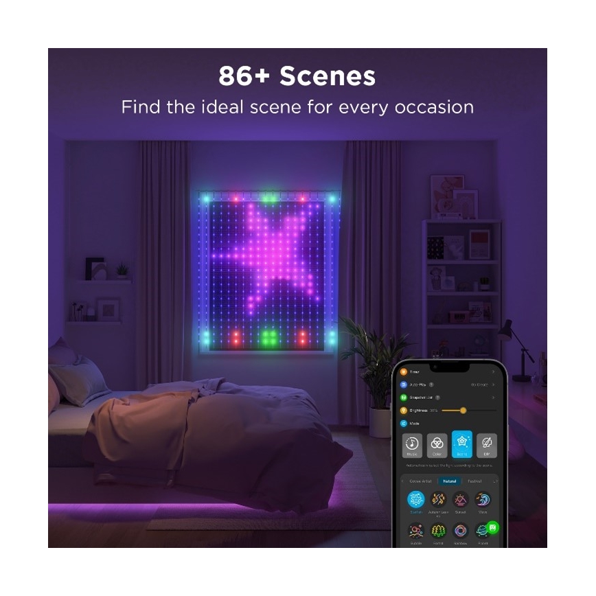 Govee - LED RGB Pritemdomas lauko Dekoratyvinė girlianda LED/15W/230V IP65 Wi-Fi