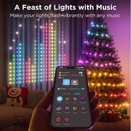 Govee - LED RGB Pritemdomas lauko Dekoratyvinė girlianda LED/15W/230V IP65 Wi-Fi
