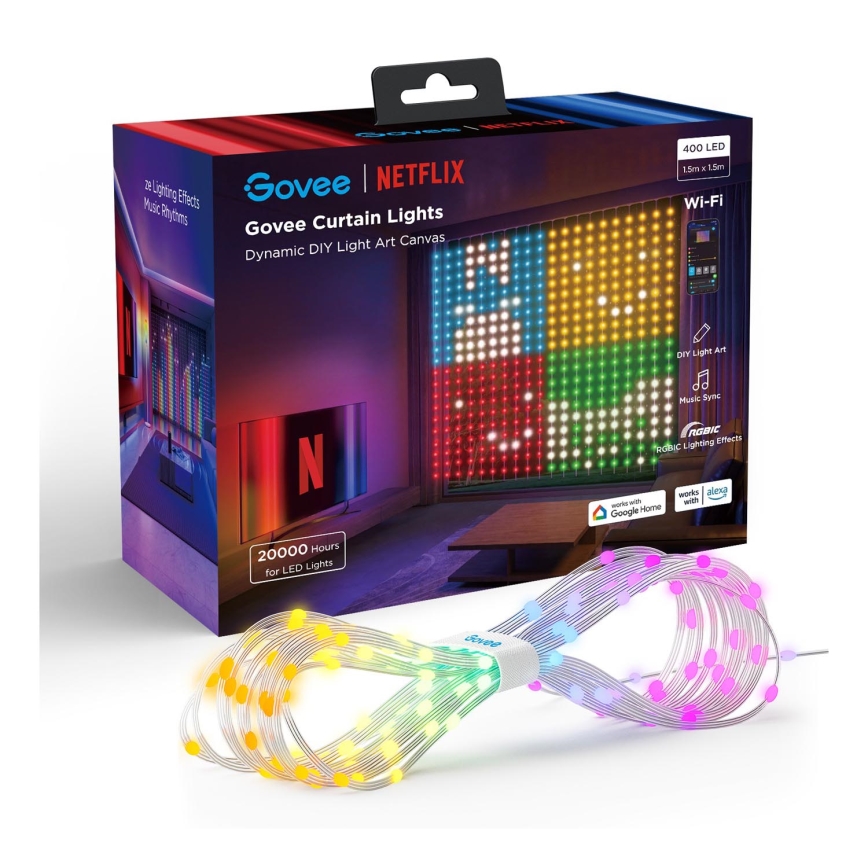 Govee - LED RGB Pritemdomas lauko Dekoratyvinė girlianda LED/15W/230V IP65 Wi-Fi