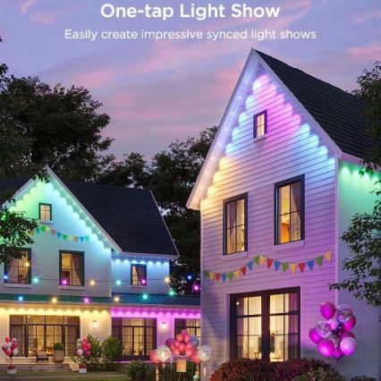 Govee - LED RGBIC girliandos su nukreiptomis lemputėmis, 30m, Wi-Fi, Matter, IP67