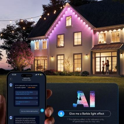 Govee - LED RGBIC girliandos su nukreiptomis lemputėmis, 30m, Wi-Fi, Matter, IP67