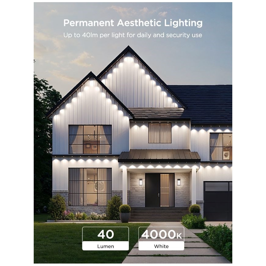 Govee - LED RGBIC girliandos su nukreiptomis lemputėmis, 30m, Wi-Fi, Matter, IP67