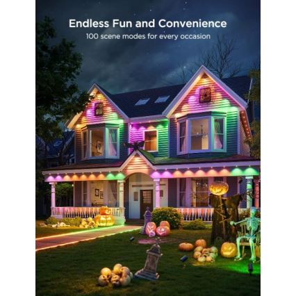 Govee - LED RGBIC girliandos su nukreiptomis lemputėmis, 30m, Wi-Fi, Matter, IP67