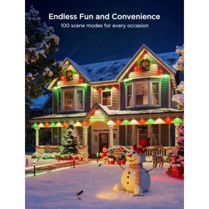 Govee - LED RGBIC girliandos su nukreiptomis lemputėmis, 30m, Wi-Fi, Matter, IP67