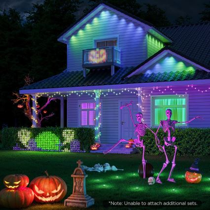 Govee - LED RGBIC lauko šviesų tinklas 143x85cm Wi-Fi Matter IP65