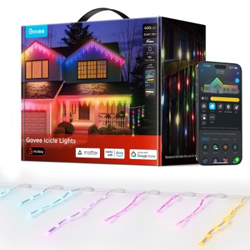 Govee - LED RGBIC Lauko varveklių girlianda 10 m Wi-Fi Matter IP65