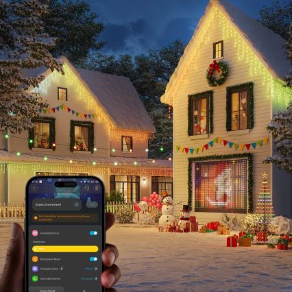 Govee - LED RGBIC Lauko varveklių girlianda 10 m Wi-Fi Matter IP65