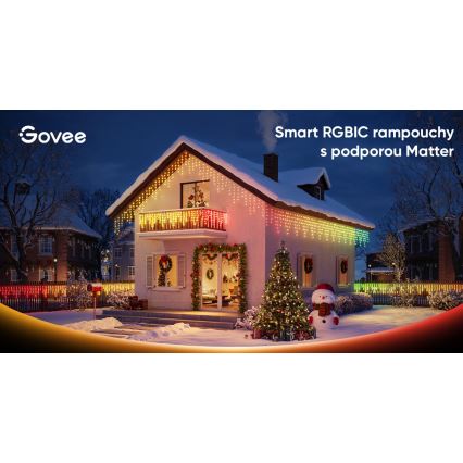 Govee - LED RGBIC Lauko varveklių girlianda 10 m Wi-Fi Matter IP65