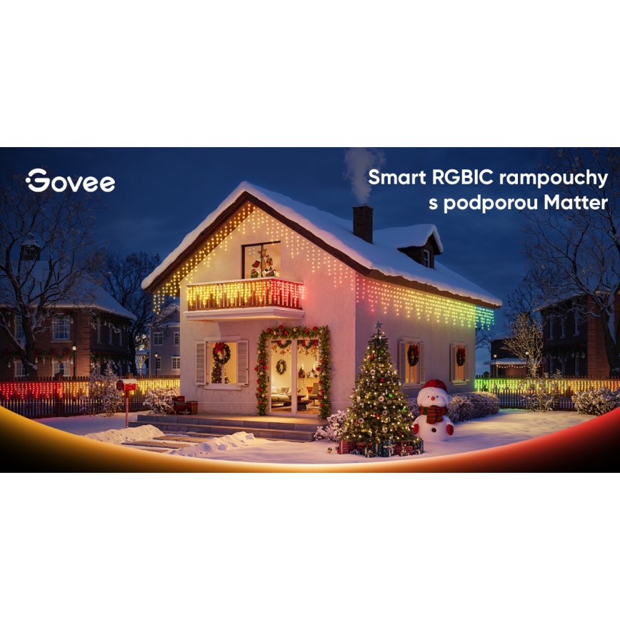 Govee - LED RGBIC Lauko varveklių girlianda 10 m Wi-Fi Matter IP65