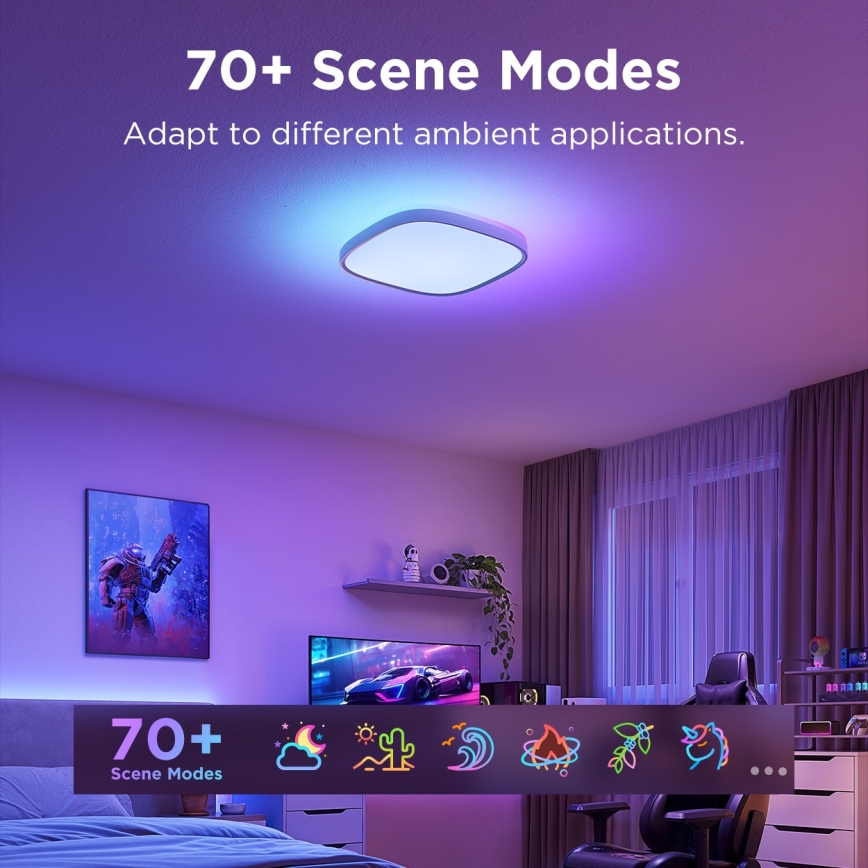 Govee - LED RGBIC Pritemdomas lubinis šviestuvas LED/24W/230V 2700-6500K Wi-Fi