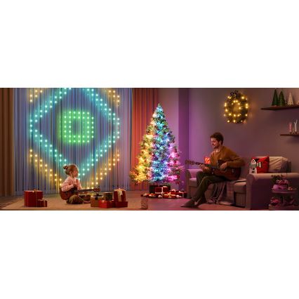 Govee - LED RGBICW Lauko Kelėdinė girlianda 2700-6500K 20m Wi-Fi Matter IP66