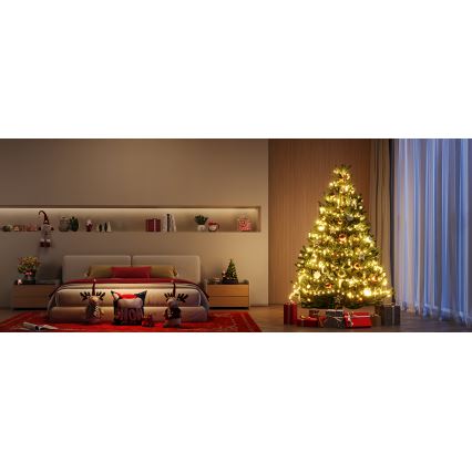 Govee - LED RGBICW Lauko Kelėdinė girlianda 2700-6500K 20m Wi-Fi Matter IP66