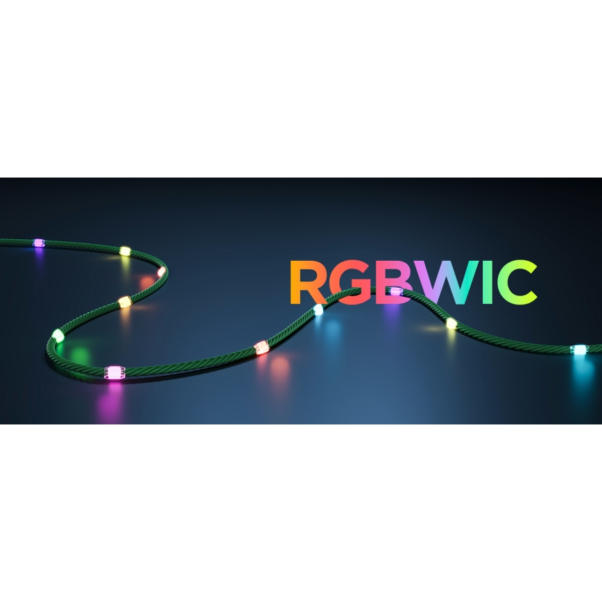 Govee - LED RGBICW Lauko Kelėdinė girlianda 2700-6500K 20m Wi-Fi Matter IP66
