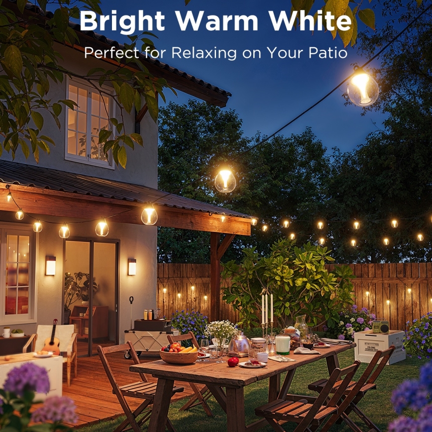 Govee - LED RGBICW Pritemdomas lauko Dekoratyvinė girlianda LED/24W/230V IP67 2700-6500K Wi-Fi