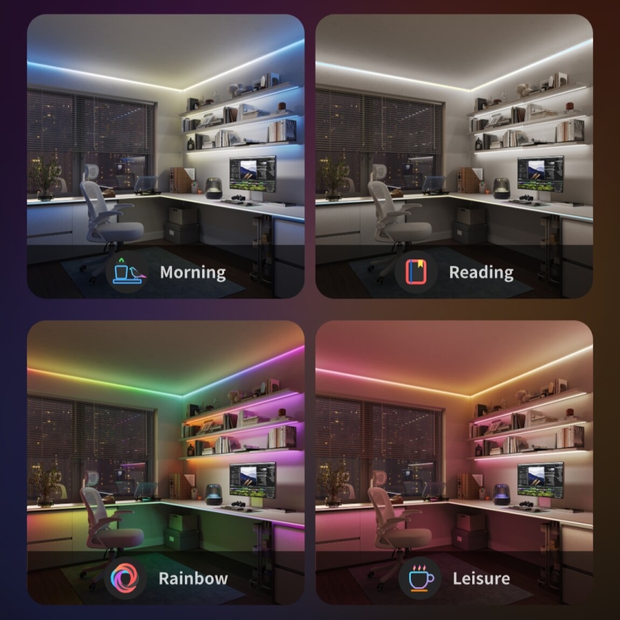 Govee - LED RGBICW Reguliuojama juostelė COB 3780 diodai 3m Wi-Fi Matter