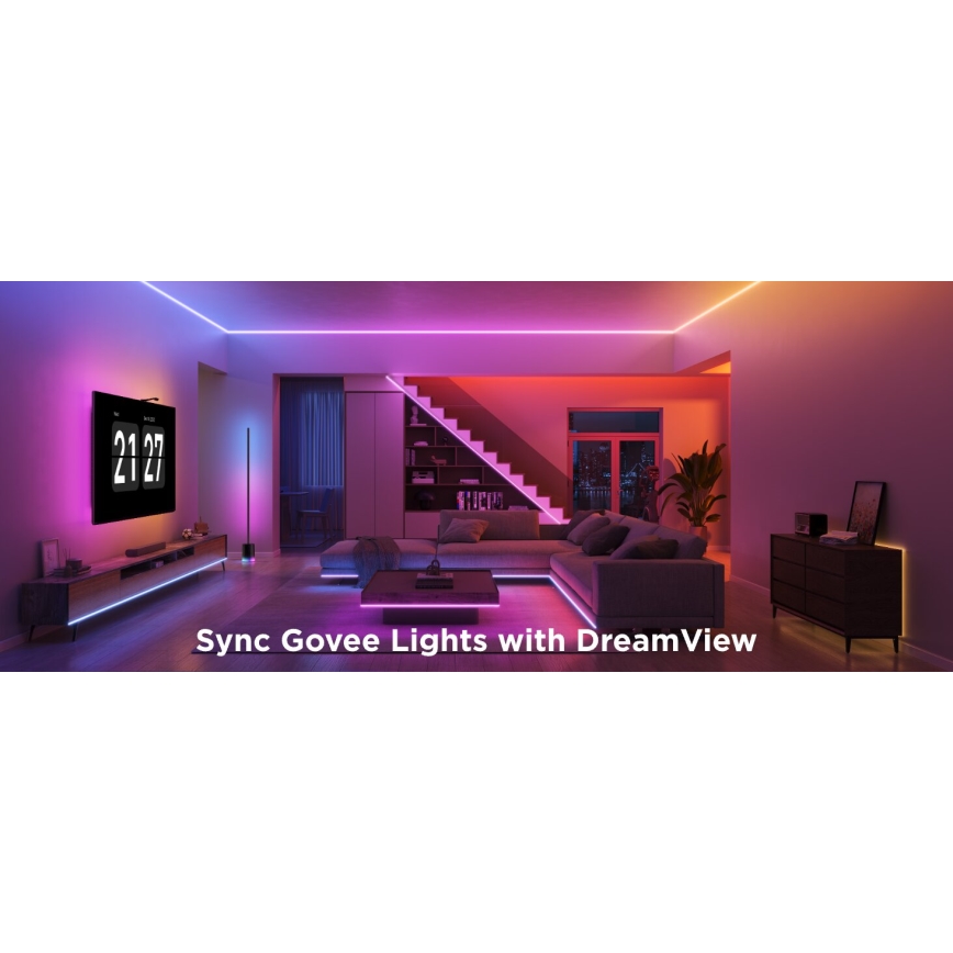 Govee - LED RGBICW Reguliuojama juostelė COB 3780 diodai 3m Wi-Fi Matter