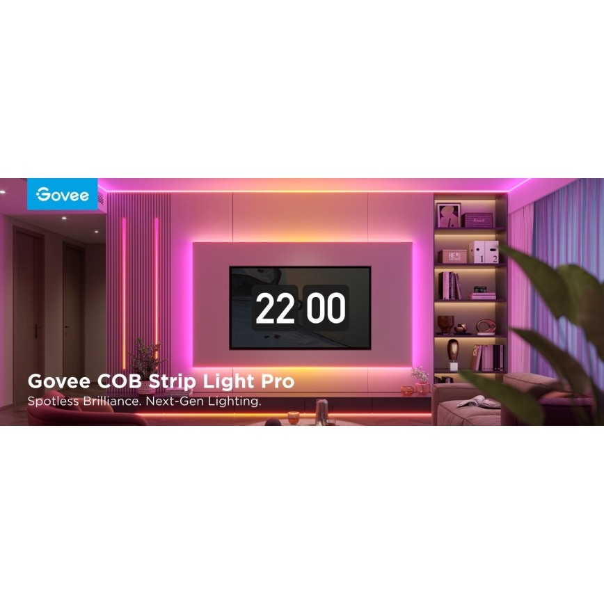 Govee - LED RGBICW Reguliuojama juostelė COB 3780 diodai 3m Wi-Fi Matter