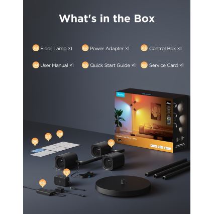 Govee - LED RGBICWW Dimeriuojama pastatoma lempa TREE MATTER LED/48W/230V Wi-Fi