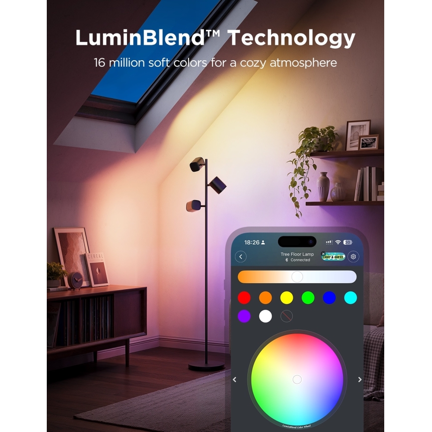 Govee - LED RGBICWW Dimeriuojama pastatoma lempa TREE MATTER LED/48W/230V Wi-Fi