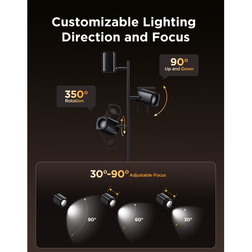 Govee - LED RGBICWW Dimeriuojama pastatoma lempa TREE MATTER LED/48W/230V Wi-Fi