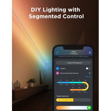 Govee - LED RGBICWW Pakabinama juosta LED/36W/24V 4m Skyline Matter Wi-Fi