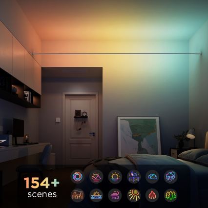 Govee - LED RGBICWW Pakabinama juosta LED/36W/24V 4m Skyline Matter Wi-Fi