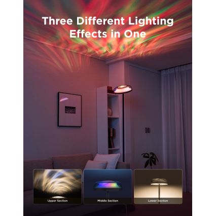 Govee - LED RGBICWW Reguliuojama grindinė lempa UPLIGHTER MATTER LED/24W/230V Wi-Fi