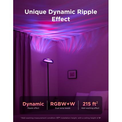 Govee - LED RGBICWW Reguliuojama grindinė lempa UPLIGHTER MATTER LED/24W/230V Wi-Fi