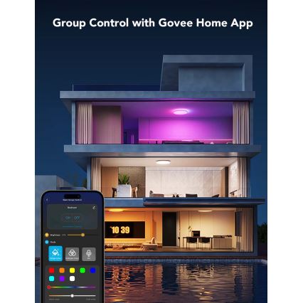 Govee - LED RGBICWW dimeriuojamas lubinis šviestuvas LED/29W/230V skers. 30 cm matinis Wi-Fi