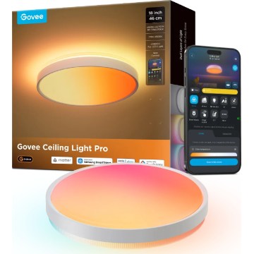 Govee - LED RGBICWW Reguliuojamas lubinis šviestuvas LED/55W/230V skers. 46 cm Matter Wi-Fi