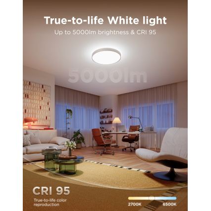 Govee - LED RGBICWW Reguliuojamas lubinis šviestuvas LED/55W/230V skersmuo 53 cm Matter Wi-Fi