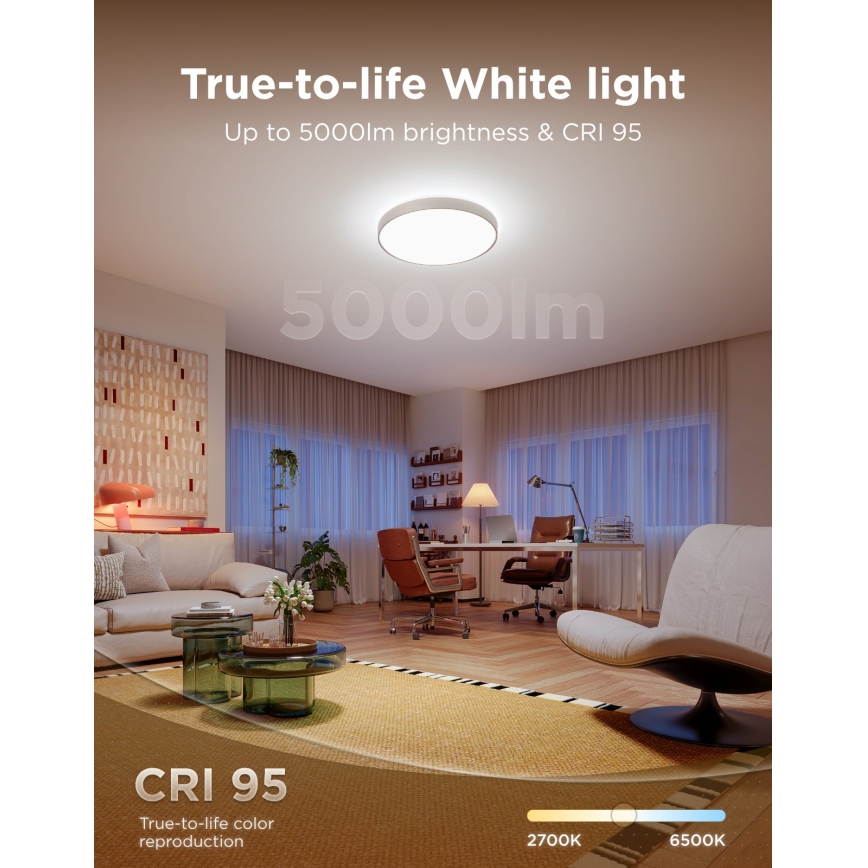 Govee - LED RGBICWW Reguliuojamas lubinis šviestuvas LED/55W/230V skersmuo 53 cm Matter Wi-Fi