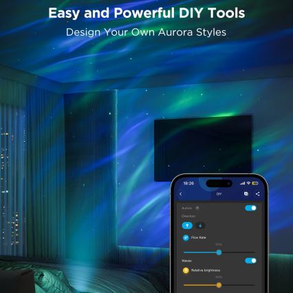 Govee - LED RGBW Galaxy Apšvietimas Projector Pro Wi-Fi Matter