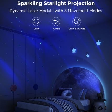 Govee - LED RGBW Galaxy Apšvietimas Projector Pro Wi-Fi Matter