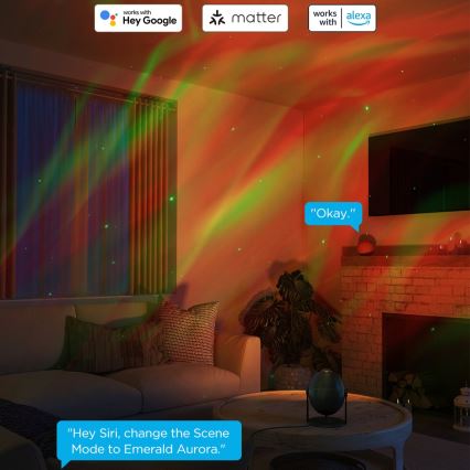 Govee - LED RGBW Galaxy Apšvietimas Projector Pro Wi-Fi Matter
