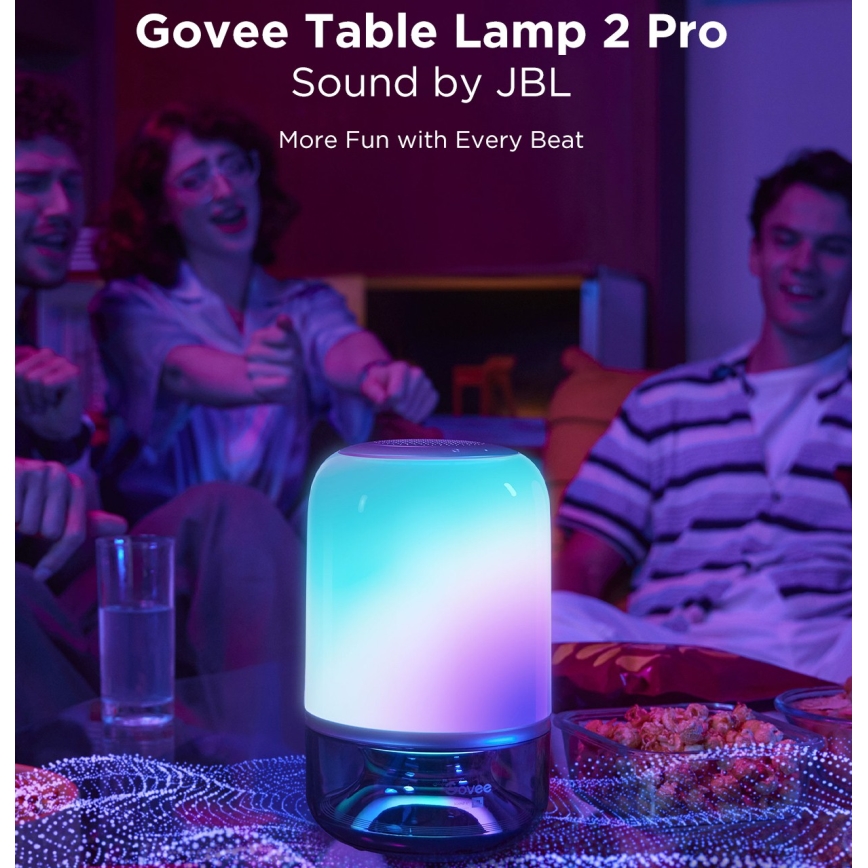 Govee - LED RGBW reguliuojamas stalinis šviestuvas su garsiakalbiu LED/36W/12V Wi-Fi