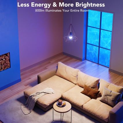 Govee - LED RGBWW pritemdoma lemputė Smart MATTER E27/9W/230V 2700-6500K Wi-Fi