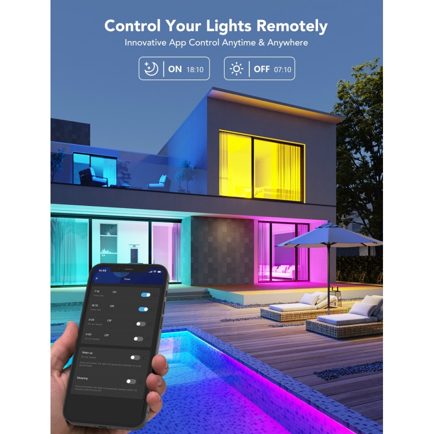 Govee - LED RGBWW pritemdoma lemputė Smart MATTER E27/9W/230V 2700-6500K Wi-Fi