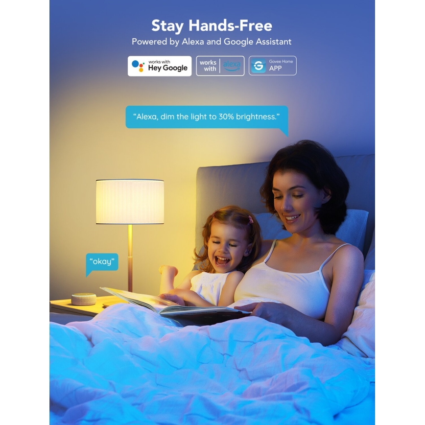 Govee - LED RGBWW pritemdoma lemputė Smart MATTER E27/9W/230V 2700-6500K Wi-Fi