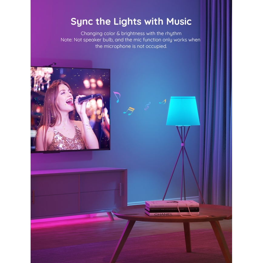 Govee - LED RGBWW pritemdoma lemputė Smart MATTER E27/9W/230V 2700-6500K Wi-Fi