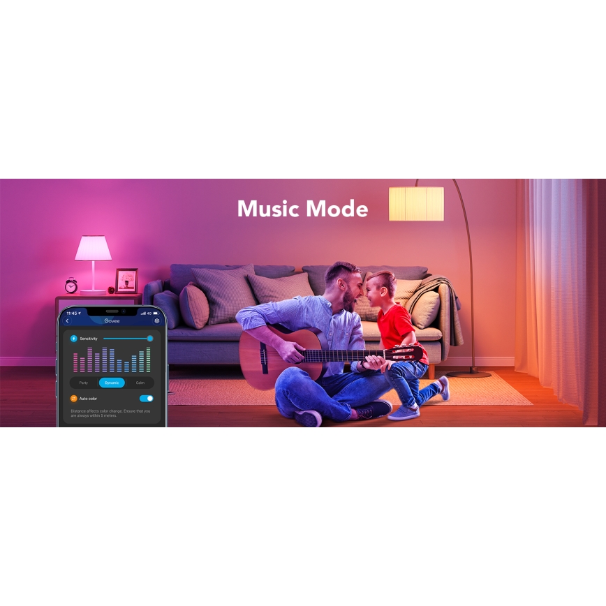 Govee - LED RGBWW pritemdoma lemputė Smart MATTER E27/9W/230V 2700-6500K Wi-Fi