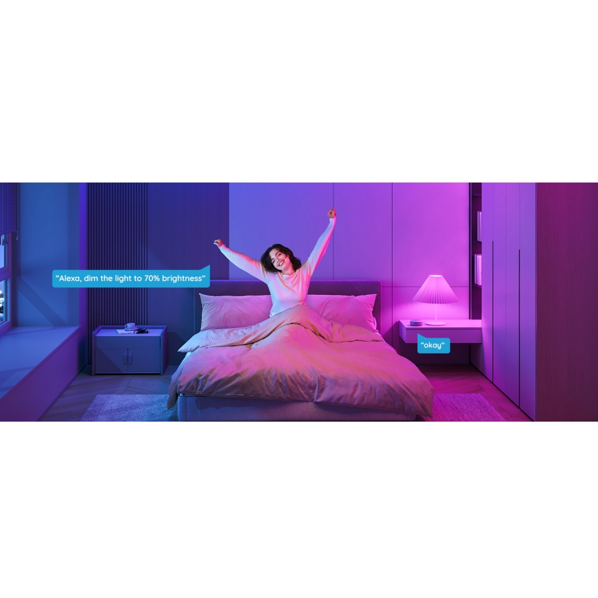 Govee - LED RGBWW pritemdoma lemputė Smart MATTER E27/9W/230V 2700-6500K Wi-Fi