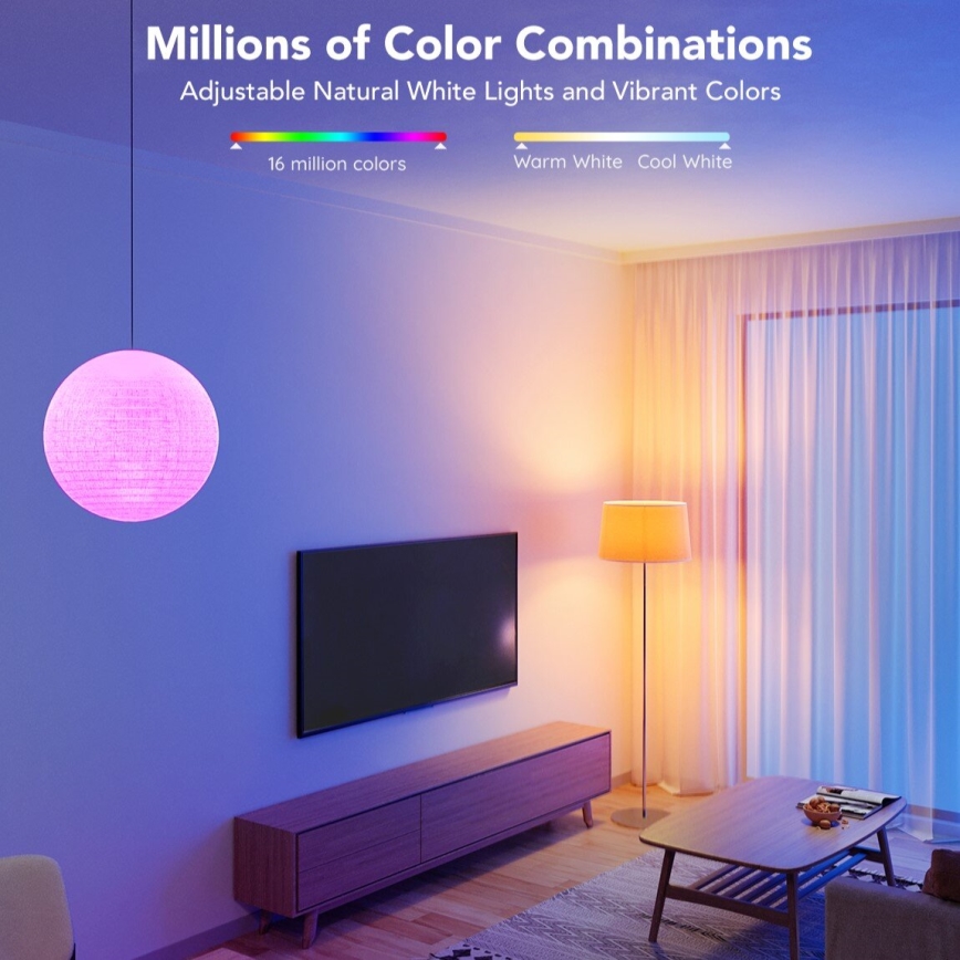 Govee - LED RGBWW Pritemdoma elektros lemputė Smart E27/9W/230V 2700-6500K Wi-Fi