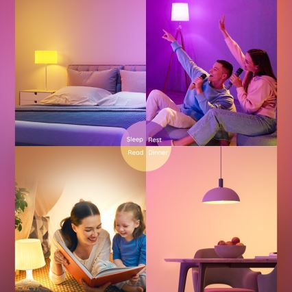 Govee - LED RGBWW Pritemdoma elektros lemputė Smart E27/9W/230V 2700-6500K Wi-Fi